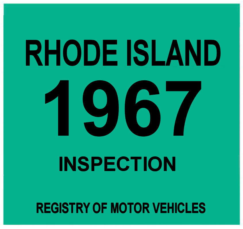 1967 Rhode Island Inspection Sticker
